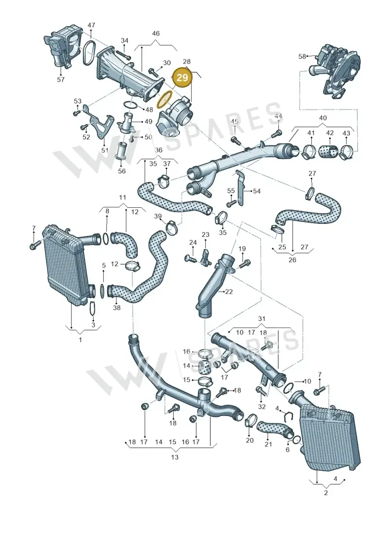 059145865 — Volkswagen Touareg BlueMotion (2014-2018) diagram 693145860, position 29