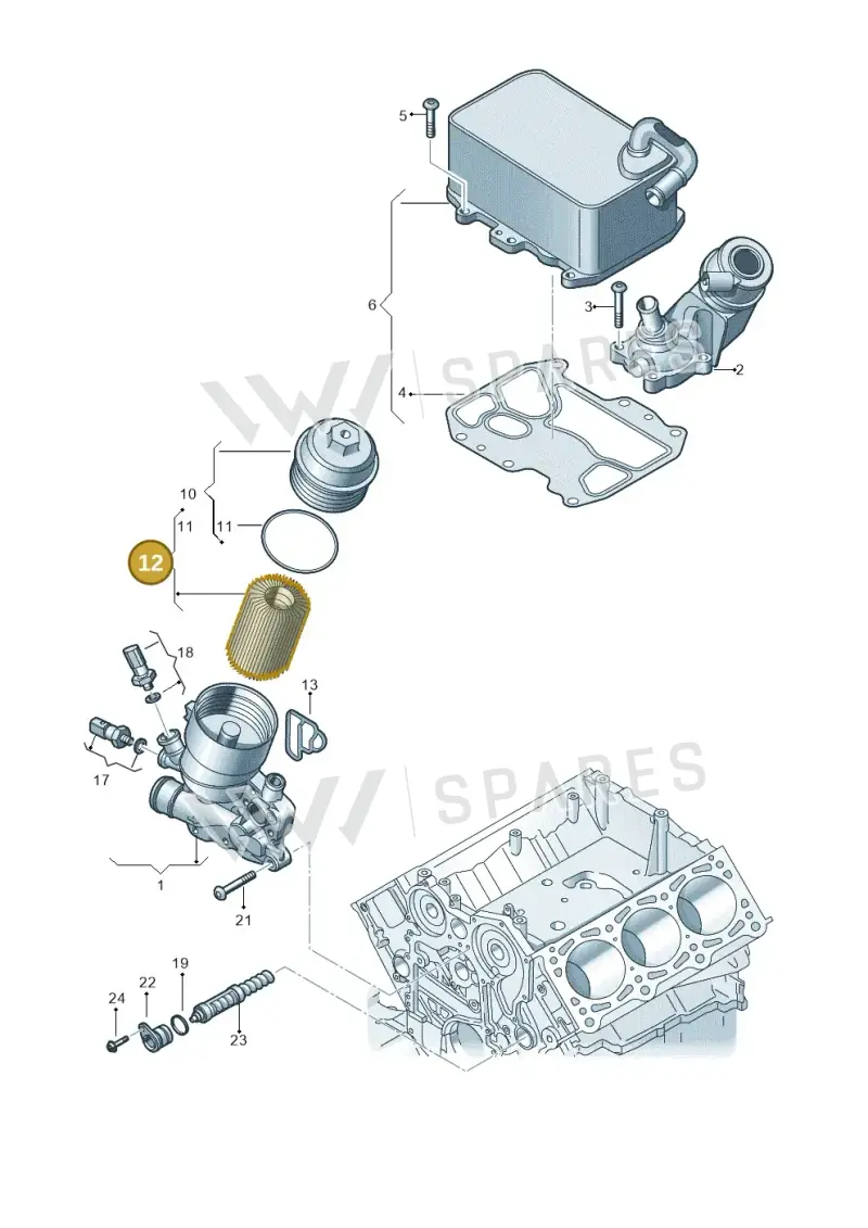 059198405D — Volkswagen Touareg (2017-2023) diagram 788115560, position 12