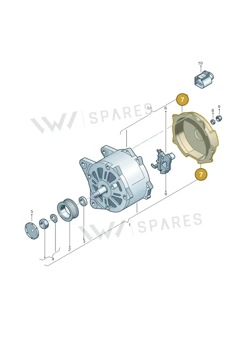 059903193C — Volkswagen Jetta 1.4 (2013-2015) diagram 631903000, position 7