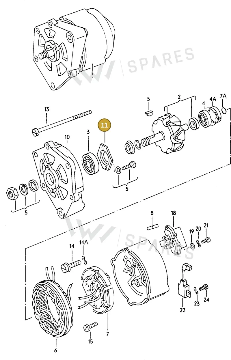 059903543 — Volkswagen LT, LT 4x4 (28-55) (1989-1995) diagram 006110000, position 11