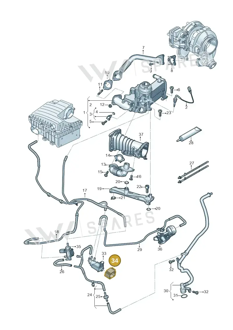 059906629G — Volkswagen Amarok twin cab (2022-) diagram 894131700, position 34