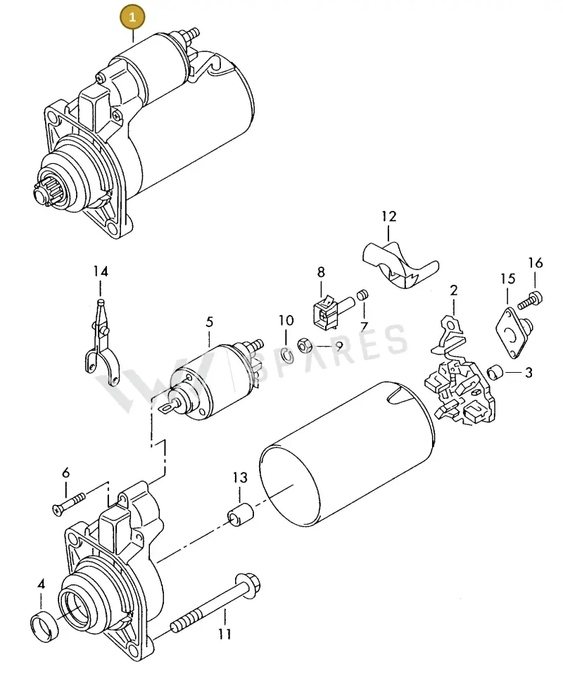 059911024H — Volkswagen MARINE-MOTOR           02> (2002-) diagram 277911000, position 1