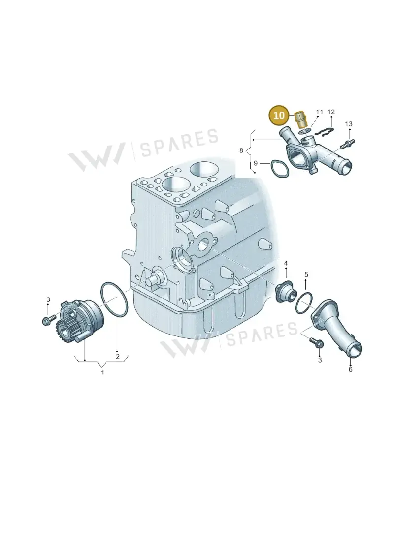 059919501 — Volkswagen Transp. caravelle (2008-2009) diagram 410121100, position 10