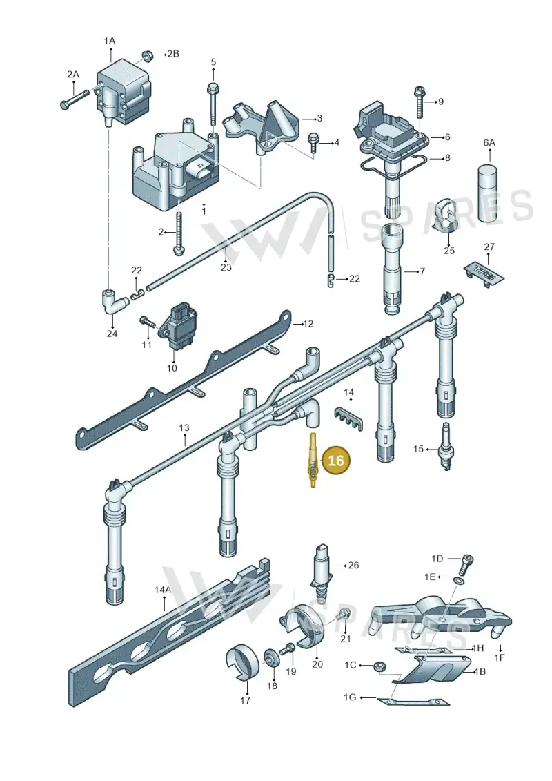 059963319F — Volkswagen Transp. dropside (2009-2011) diagram 649905000, position 16