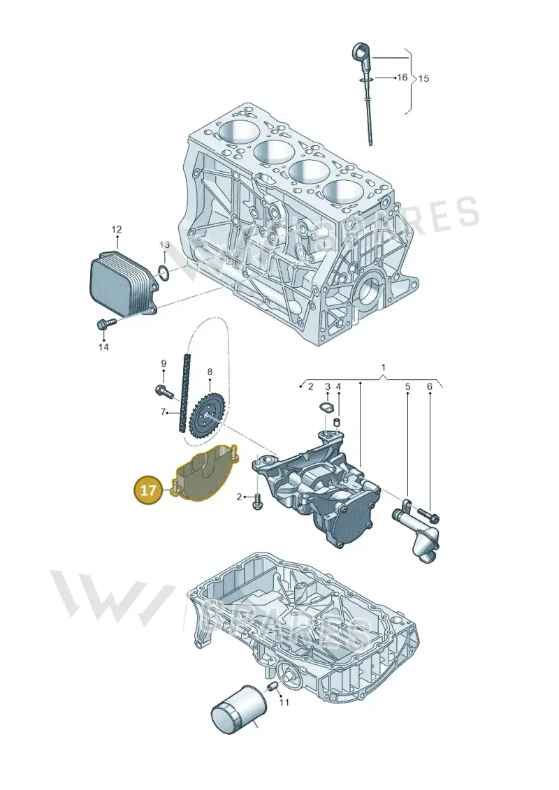 05C103669E — Volkswagen Passat estate (2023-) diagram 813115040, position 17