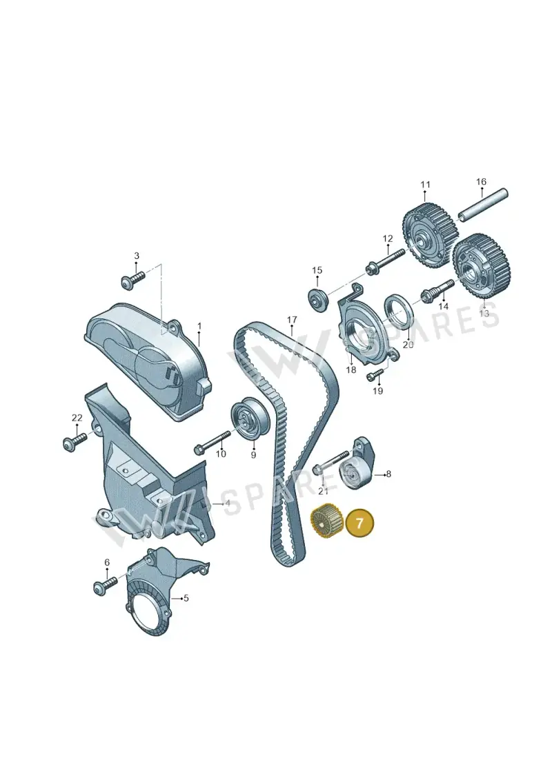 05C105263B — Volkswagen Taigo (2021-2024) diagram 2f0109302, position 7