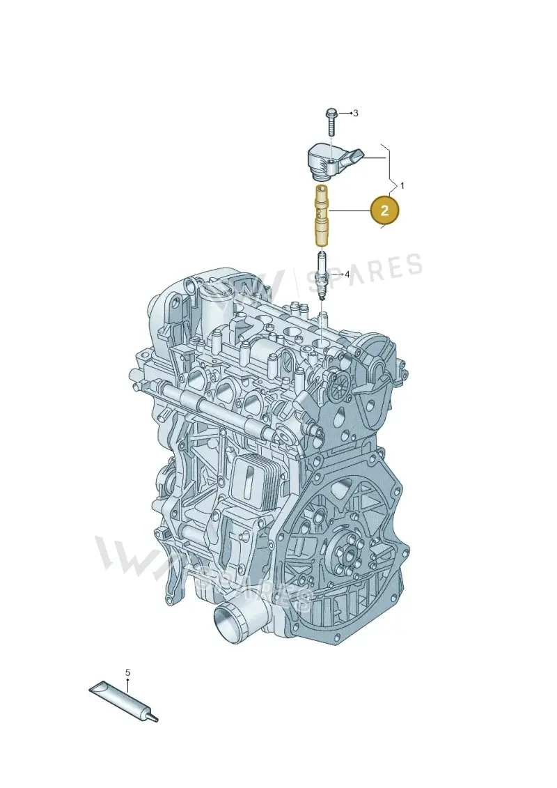 05C905199 — Volkswagen Polo 1.0 BlueMotion (2017-2024) diagram 827905000, position 2