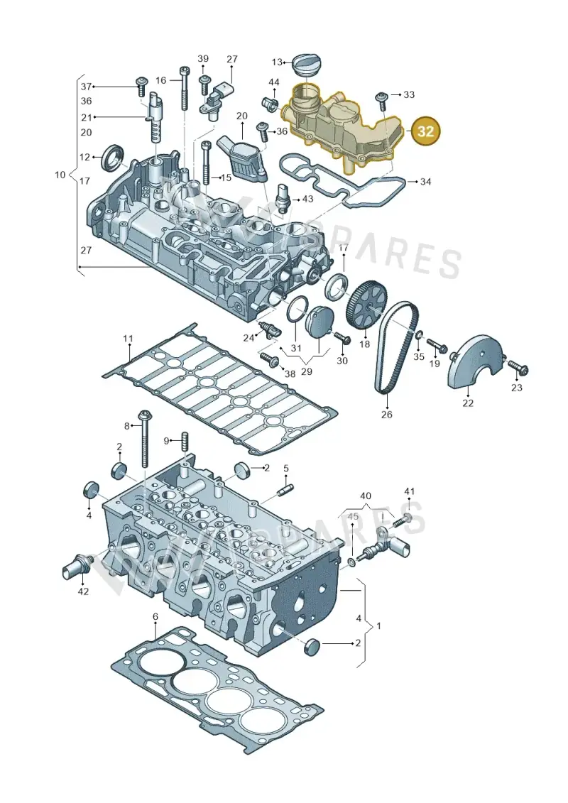 05E103495AE — Volkswagen Tiguan 2.0 4Motion (2017-2024) diagram 597103029, position 32