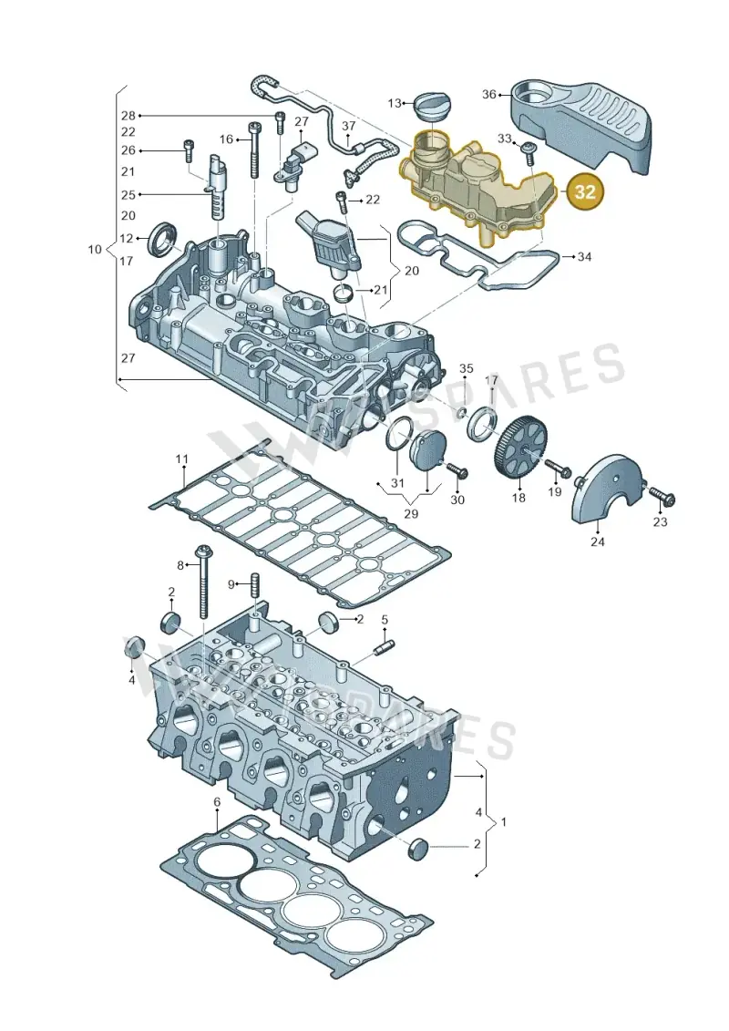 05E103495AE — Skoda Fabia (2021-2022) diagram 813103460, position 32