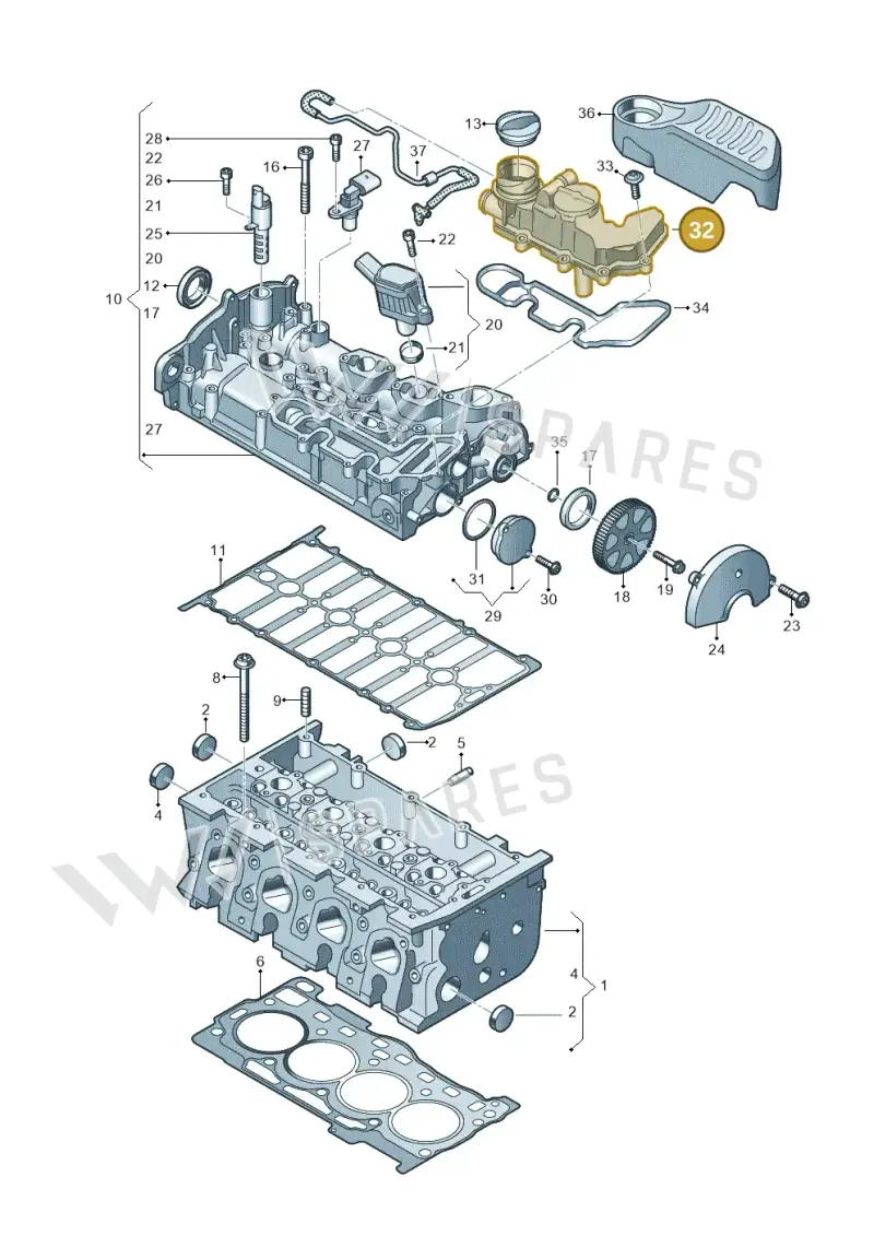 05E103495C — Volkswagen Passat estate (2023-) diagram 813103460, position 32