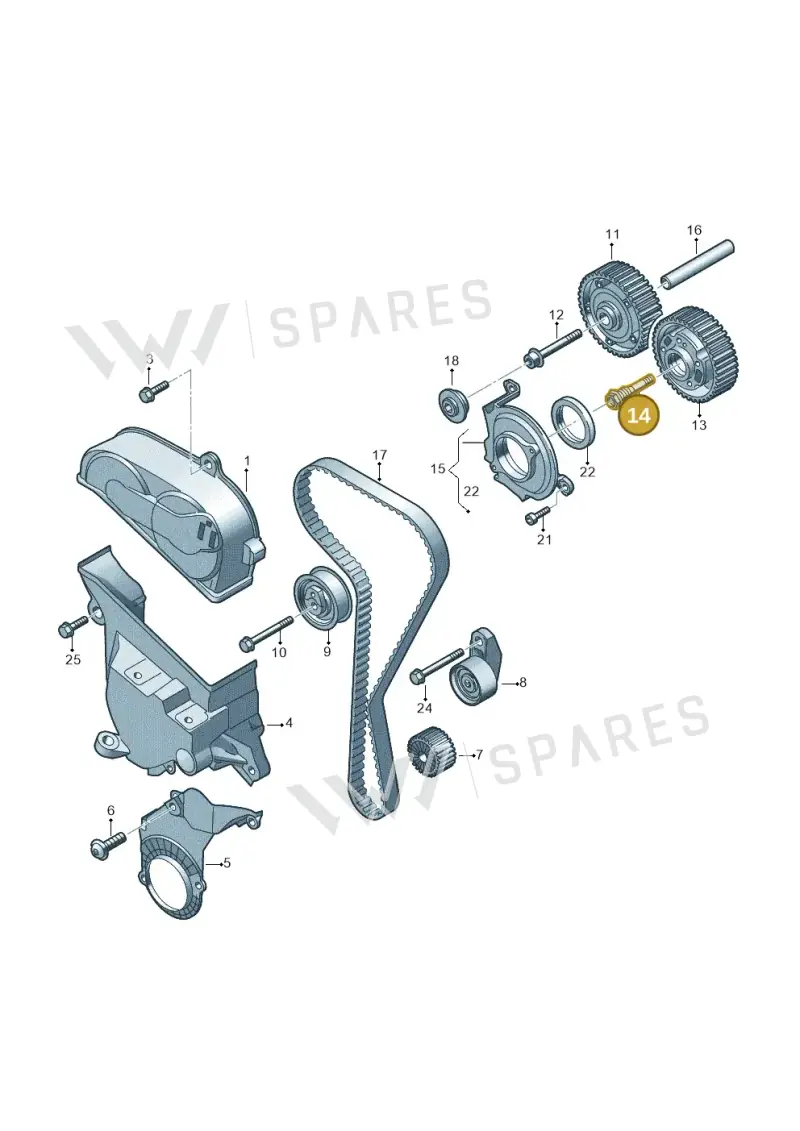 05E109257A — Volkswagen Passat estate (2023-) diagram 813109050, position 14