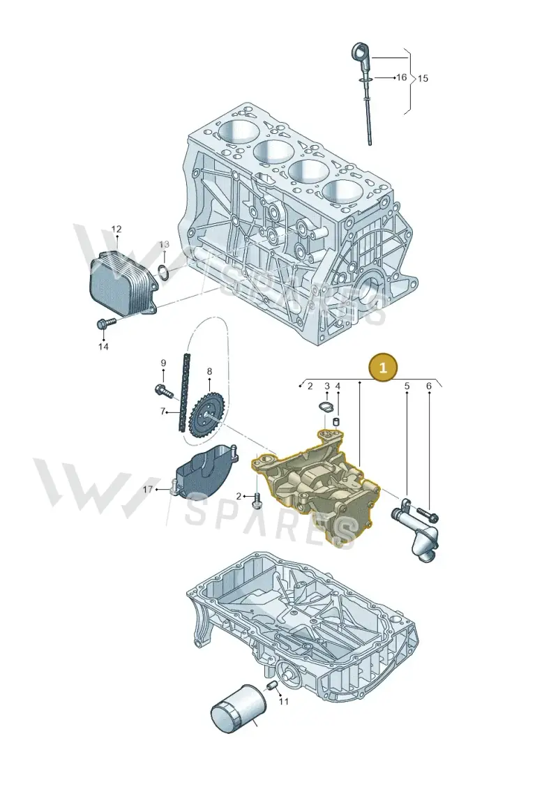 05E115103E — Audi A3 Sportback (2019-2025) diagram 813115040, position 1