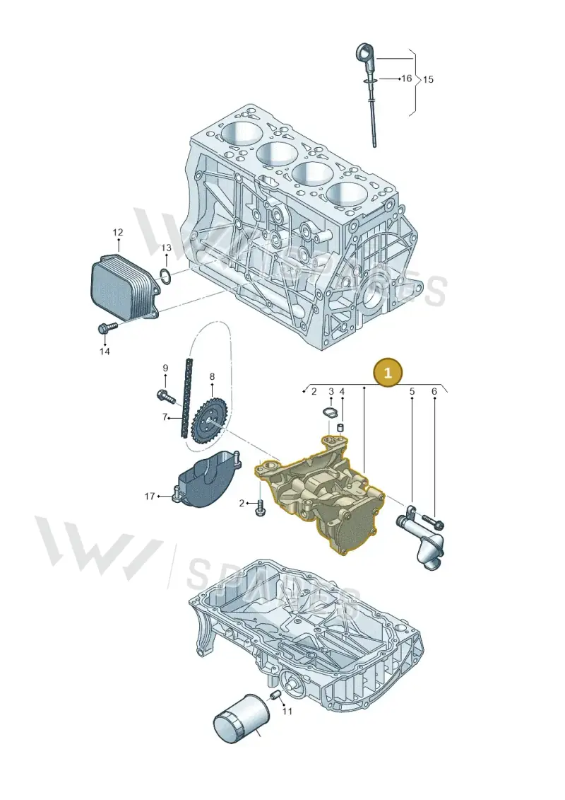 05E115103E — Skoda Octavia (2019-2022) diagram 813115040, position 1