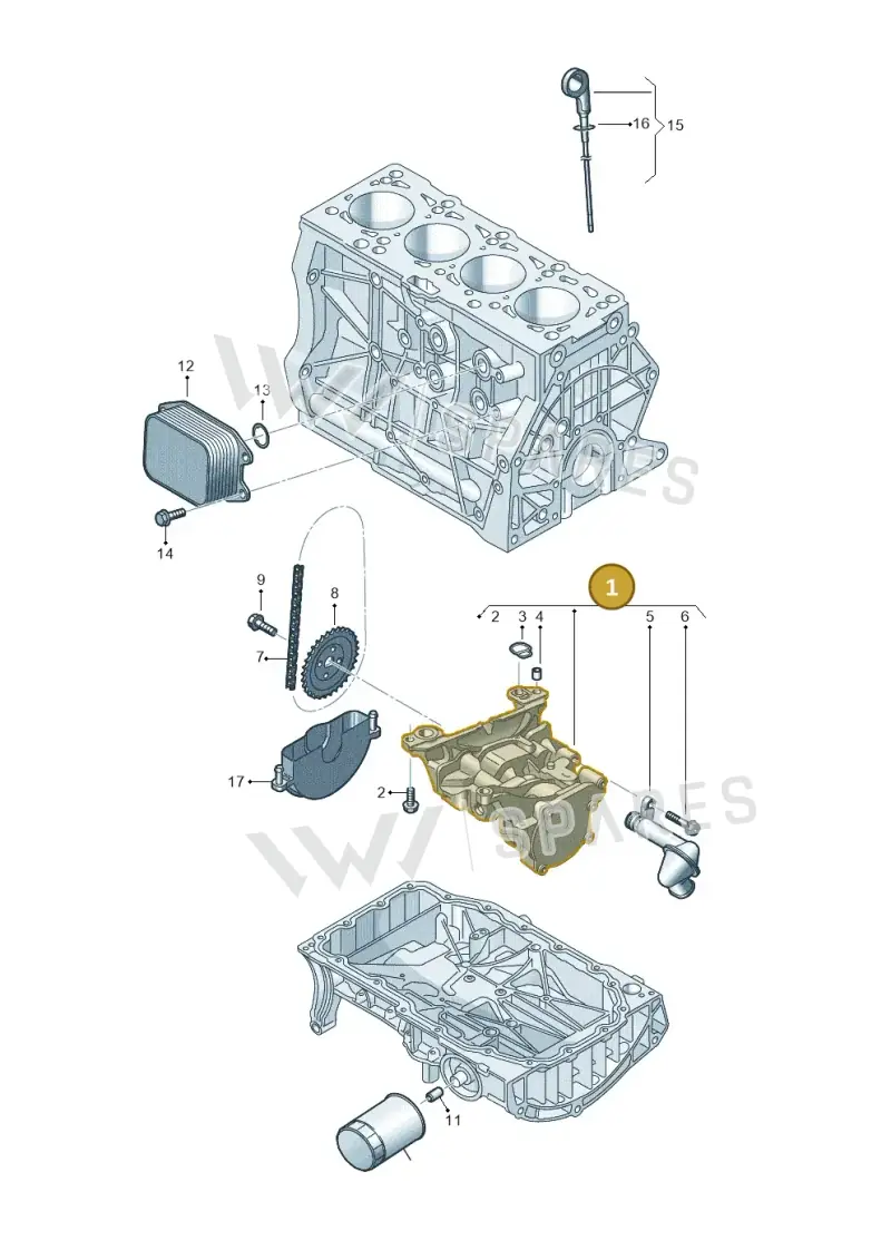 05E115103E — Volkswagen Passat Estate (2023-2025) diagram 813115040, position 1
