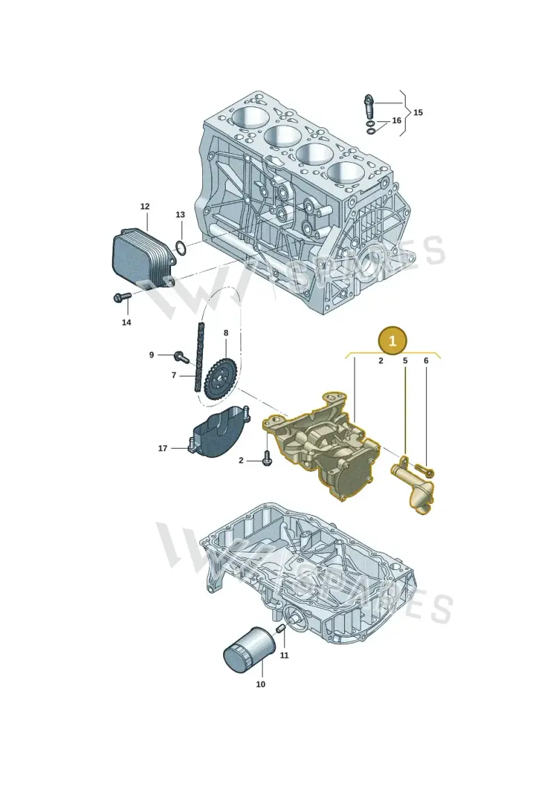 05E115103G — Volkswagen Magotan 2.0 (2024-) diagram 57d115010, position 1
