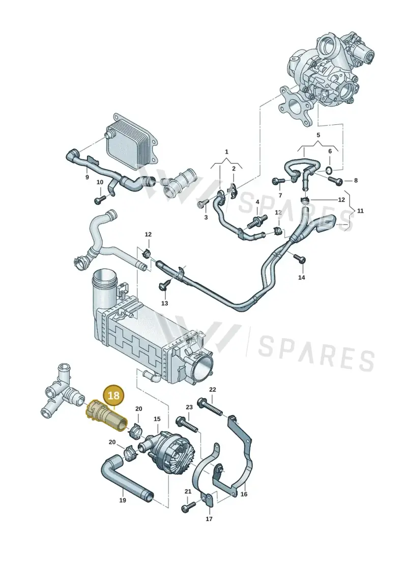 05E122051 — Volkswagen Passat estate (2023-) diagram 2ka121308, position 18