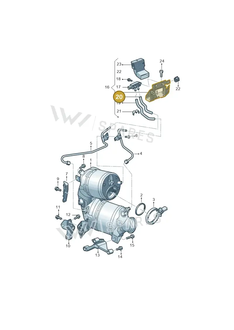 05E131850D — Volkswagen Passat estate (2023-) diagram 2f0253110, position 20