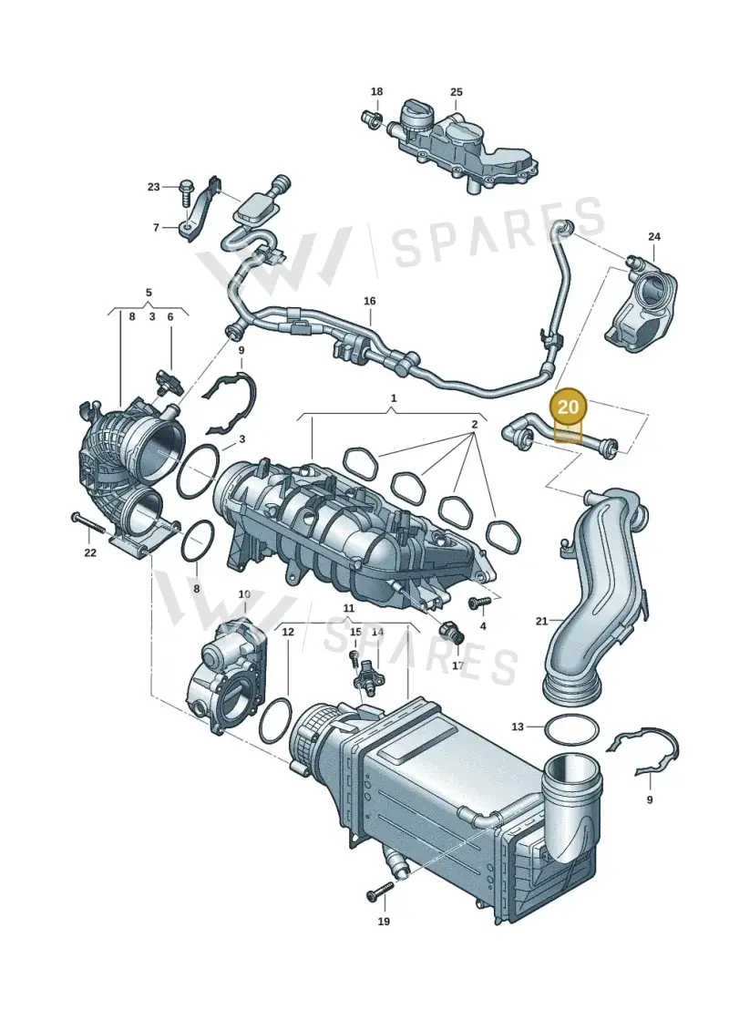 05E133366N — Volkswagen Multivan (2021-) diagram 7t0133060, position 20