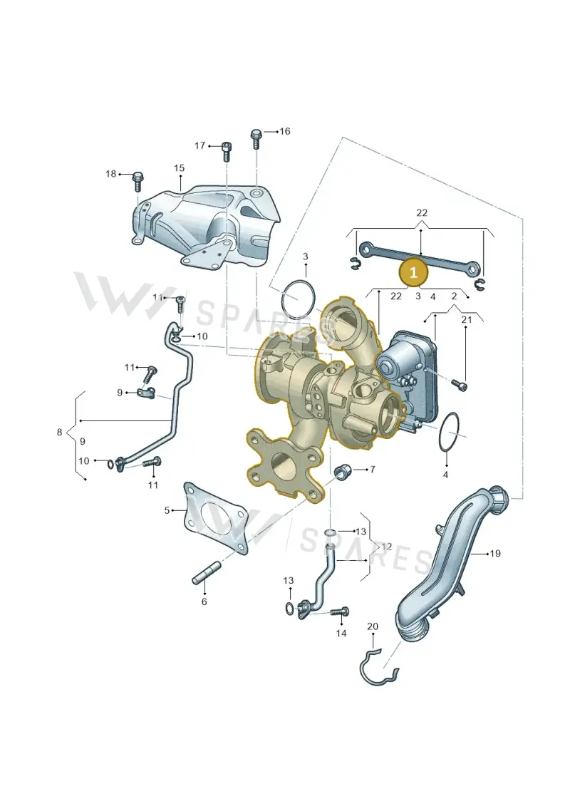 05E145701K — Skoda Octavia (2019-2022) diagram 596145420, position 1