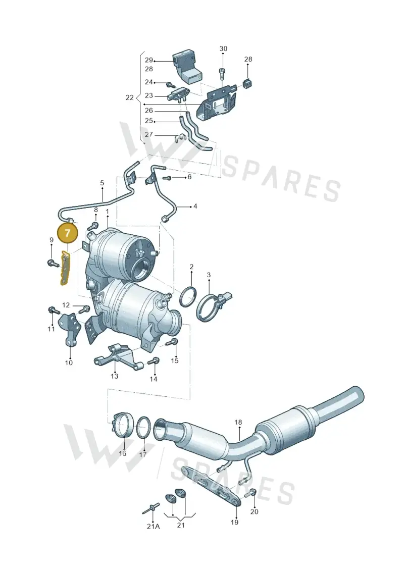 05E253461M — Volkswagen Magotan 2.0 (2024-) diagram 427253490, position 7