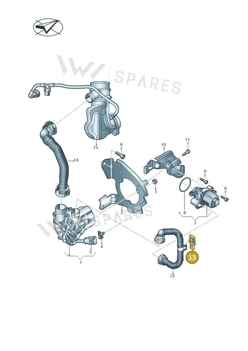 05E906051H — Volkswagen Taos 1.4 (2020-2024) diagram 745131050, position 13