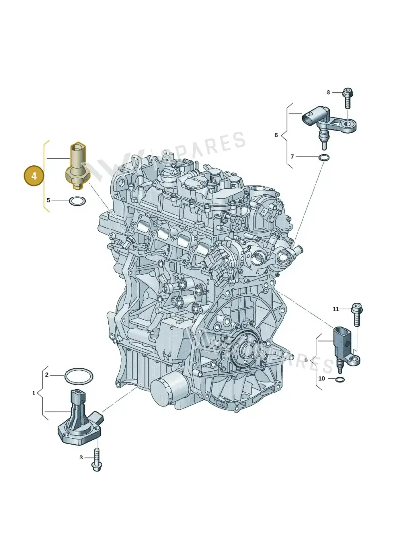 05E906060A — Volkswagen Passat estate (2023-) diagram 907660006, position 4