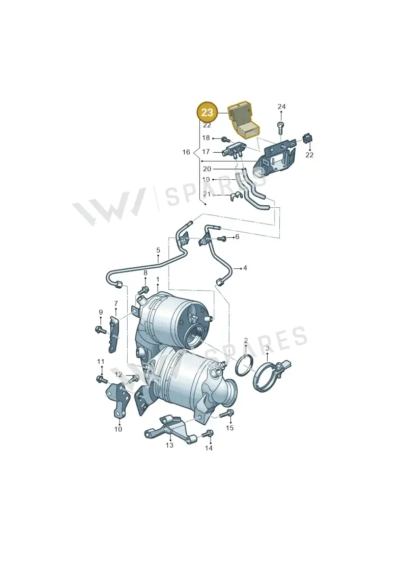 05E971461B — Volkswagen Passat estate (2023-) diagram 2f0253110, position 23