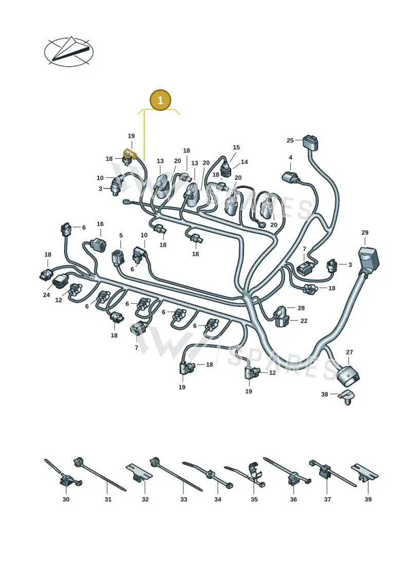 05E972610B — Volkswagen Caddy Maxi Kombi (2020-2024) diagram 5h0971010, position 1