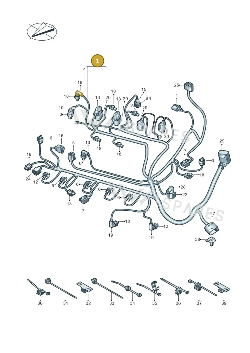 05E972610F — SEAT Leon (2019-) diagram 5h0971010, position 1