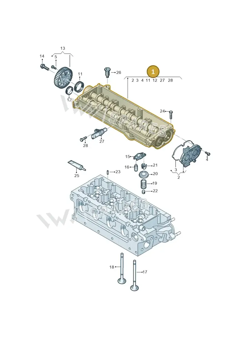 05L103044AP — Audi A3 Sportback (2019-2025) diagram 803109520, position 1