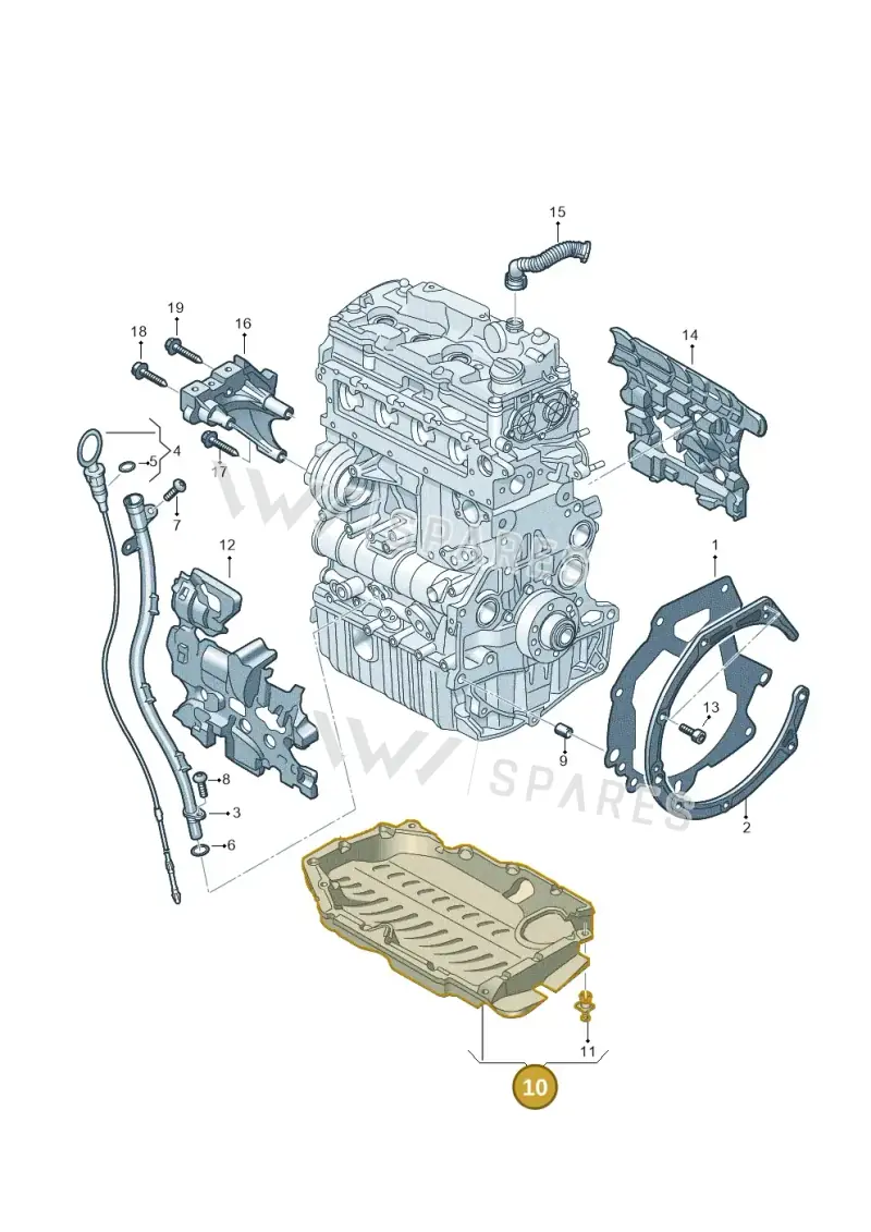 05L103660 — Volkswagen Multivan (2021-) diagram 7t0103975, position 10