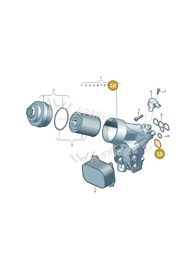 05L115441A — Audi A6 (2018-2025) diagram 430115053, position 10