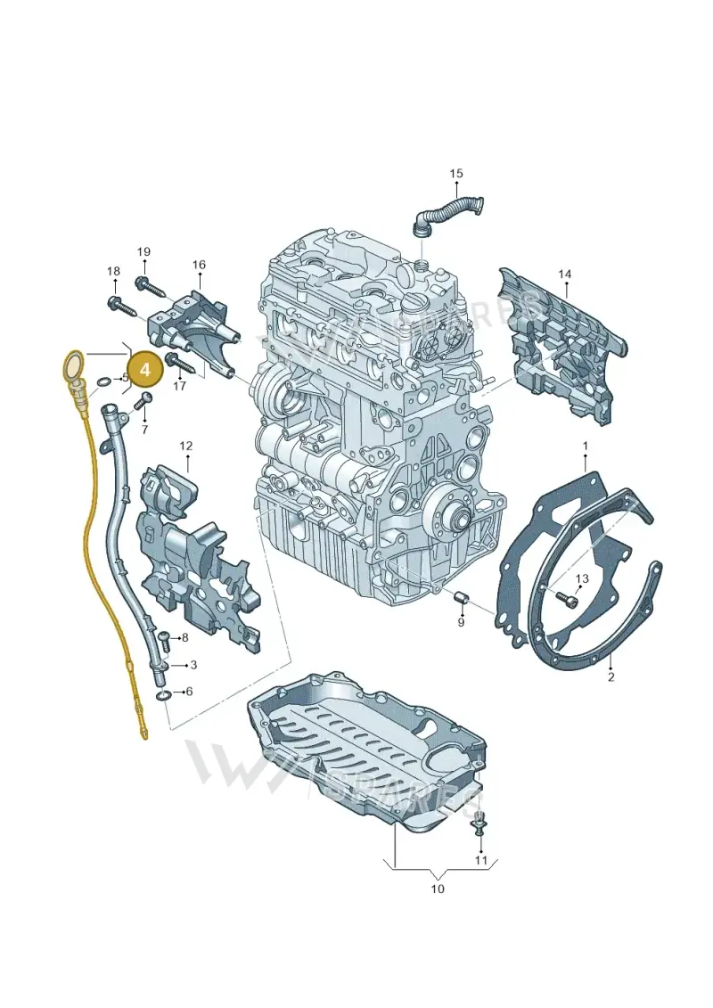 05L115611 — Volkswagen Multivan (2021-) diagram 7t0103975, position 4