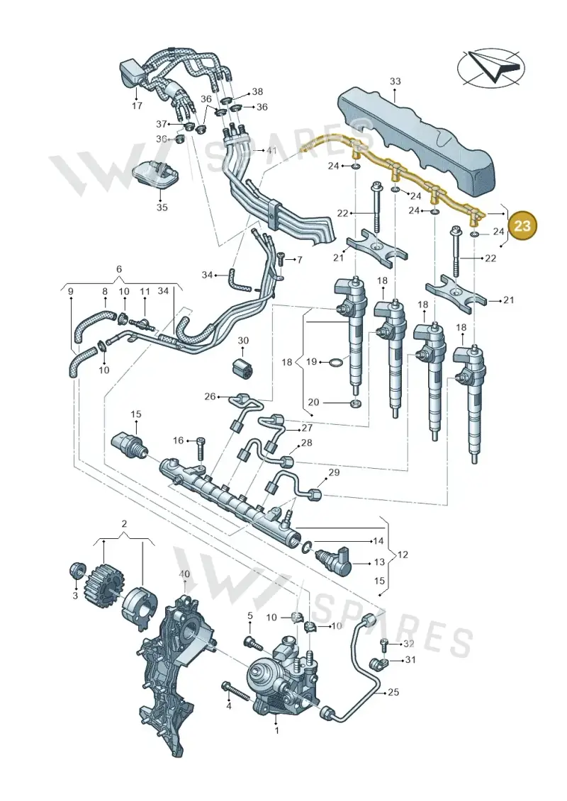 05L130235E — Audi A5 Limousine (2024-2025) diagram 430130650, position 23
