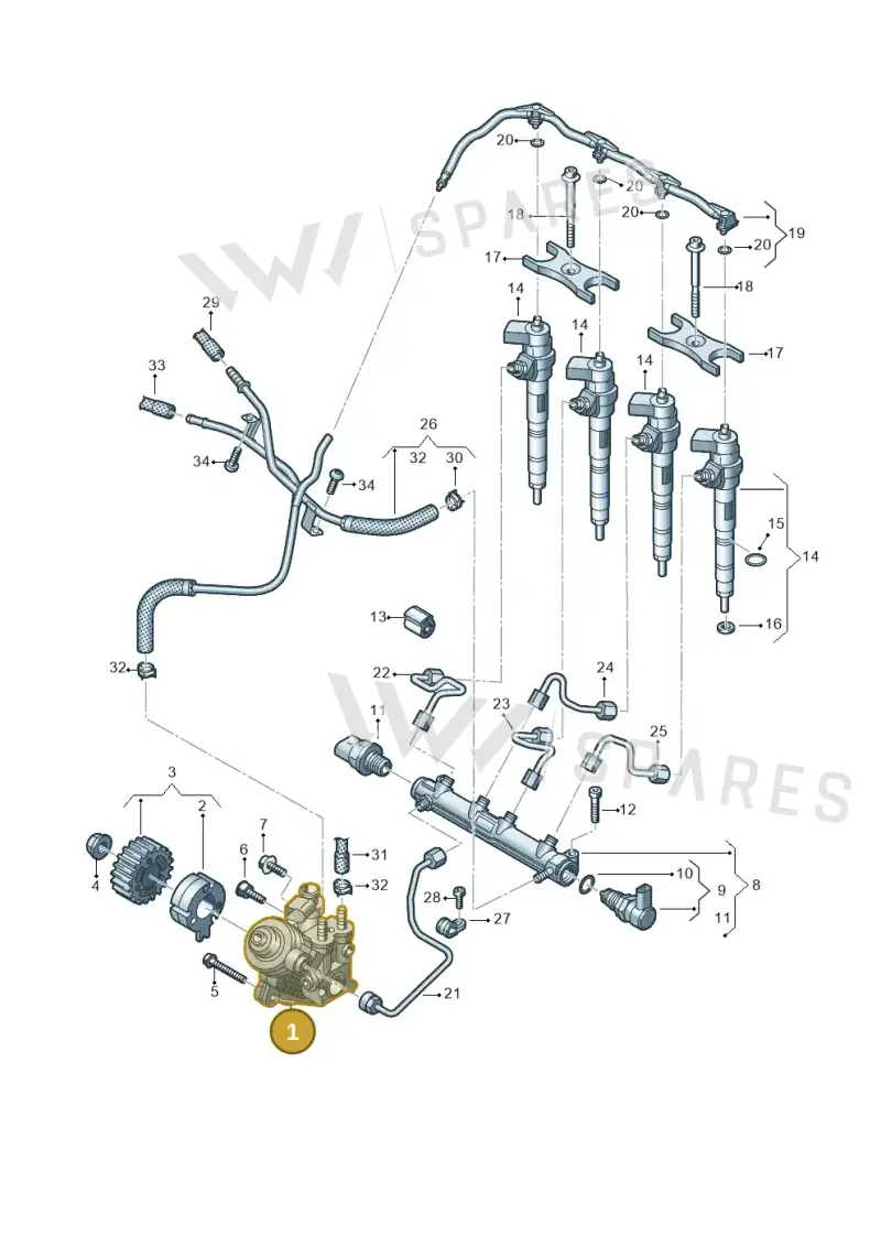 05L130755 — Volkswagen Tiguan 2.0 4Motion (2017-2024) diagram 793130020, position 1