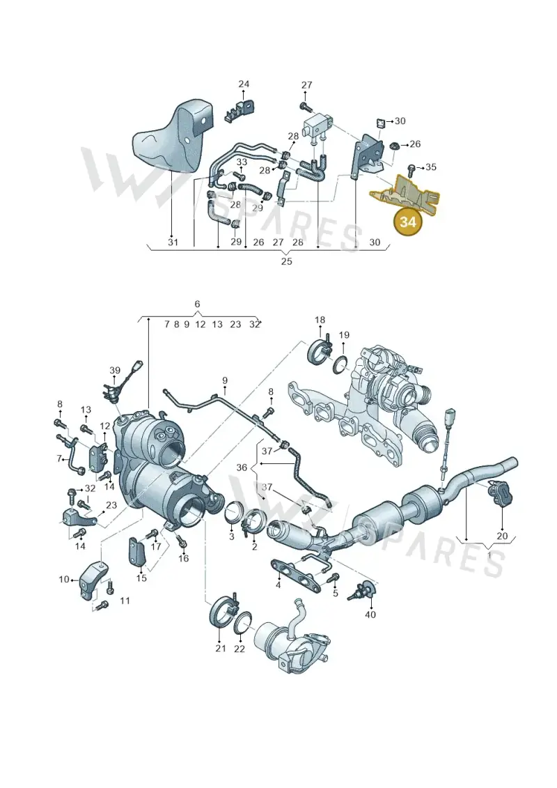 05L131121M — Volkswagen Golf 2.0 BlueMotion (2019-2024) diagram 793253054, position 34