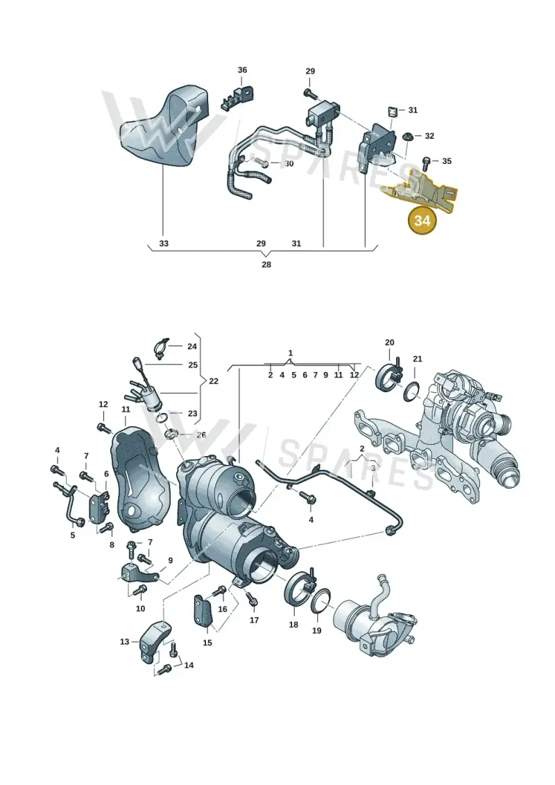 05L131121M — Volkswagen Multivan (2021-) diagram 7t0253160, position 34