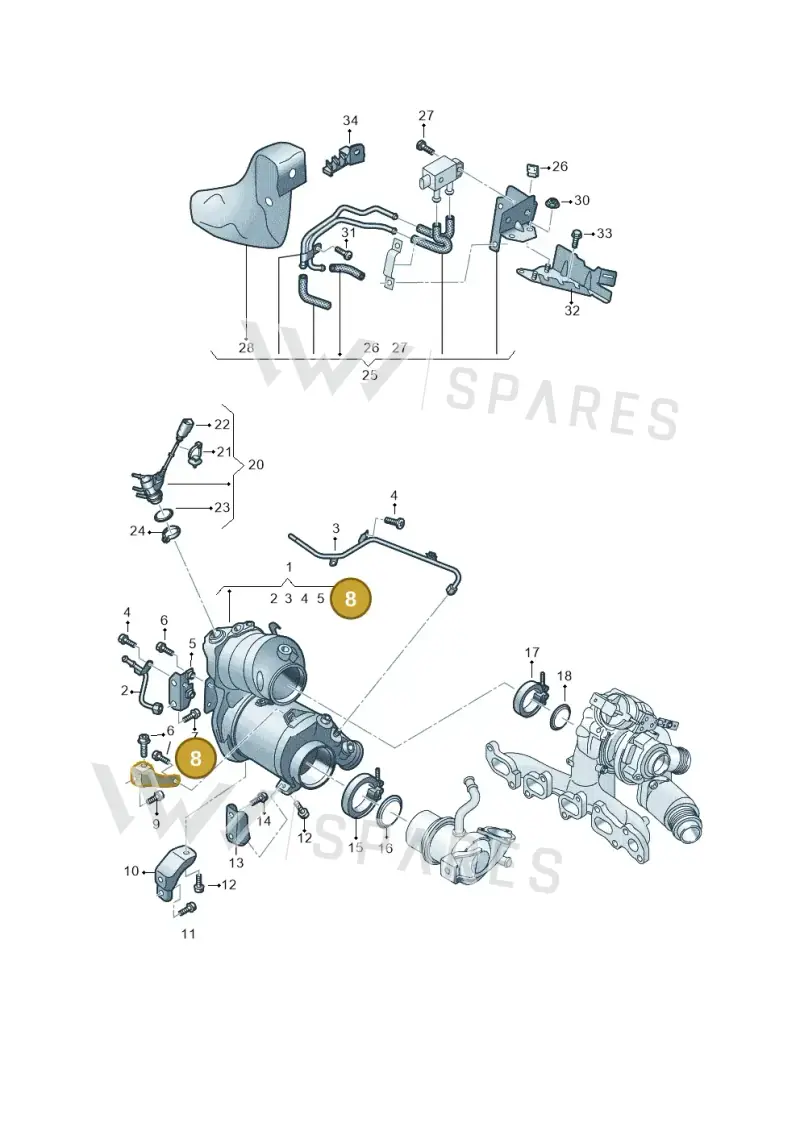 05L131645N — Volkswagen Passat estate (2023-) diagram 3j0253162, position 8