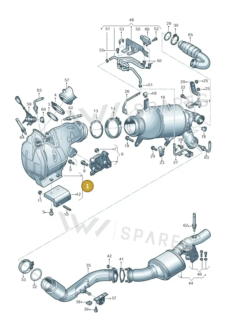 05L131695EX — Audi A6 (2018-2025) diagram 848253070, position 1