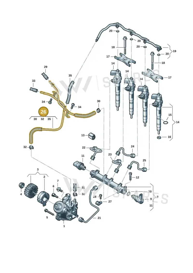 05L201360C — Volkswagen Passat estate (2023-) diagram 2ka130010, position 26