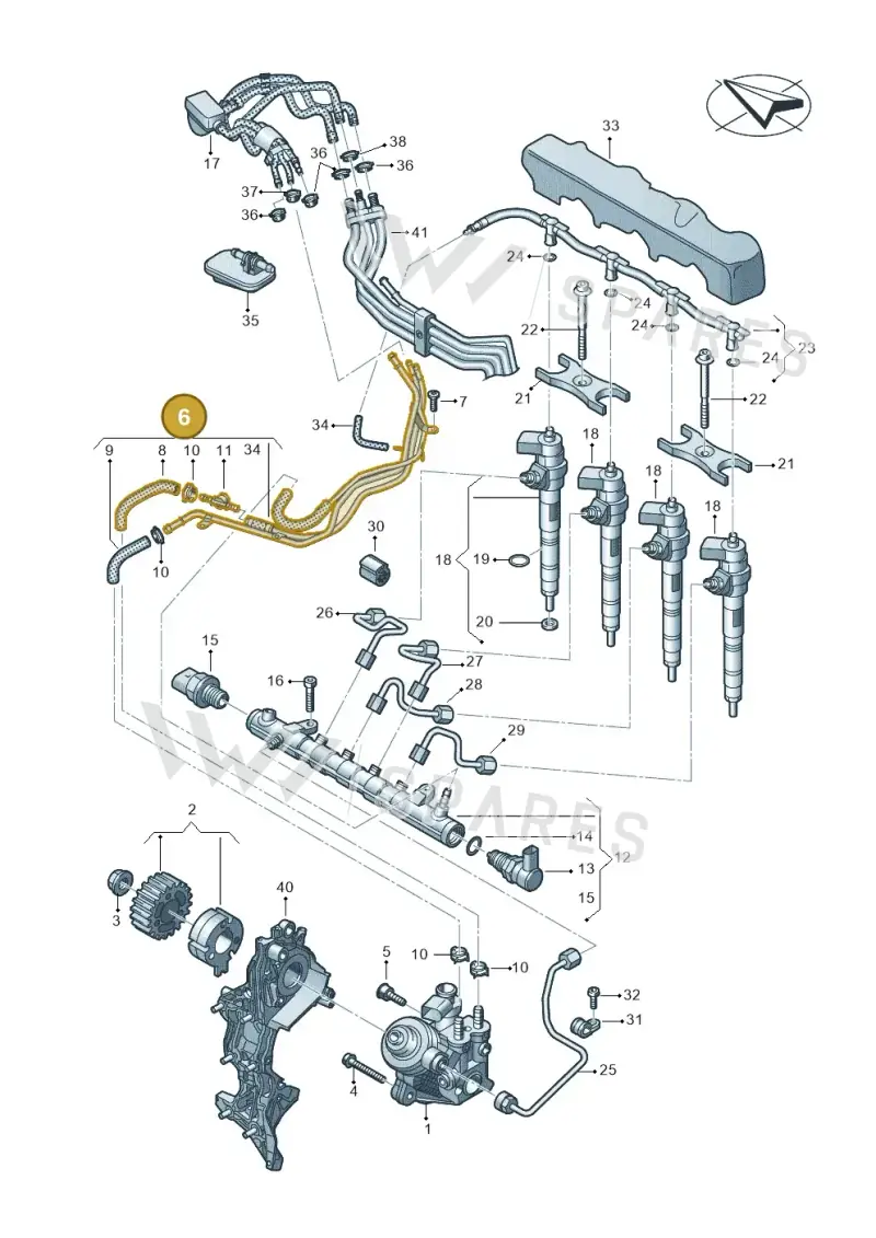 05L201360P — Audi A5 Limousine (2024-2025) diagram 430130650, position 6