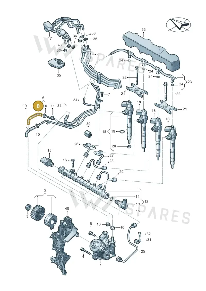05L201908B — Audi A5 Limousine (2024-2025) diagram 430130650, position 8