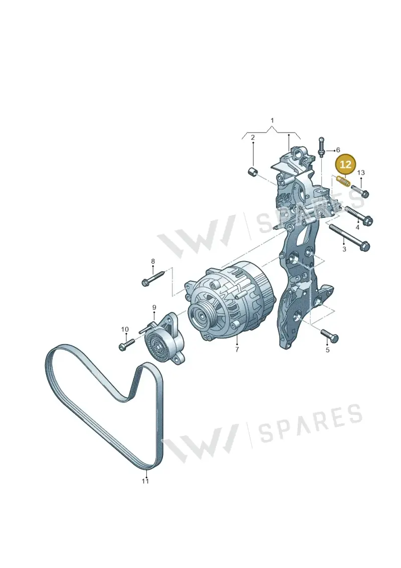 05L903263 — Volkswagen Tiguan 2.0 (2023-) diagram 793903085, position 12
