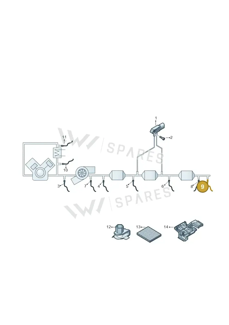 05L906261J — Volkswagen Arteon (2017-2025) diagram 828906015, position 9