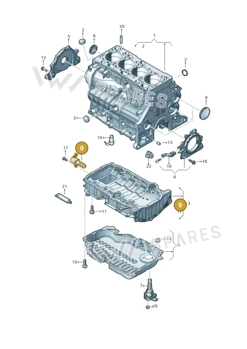 05L906455A — Volkswagen Multivan (2021-) diagram 793103039, position 9