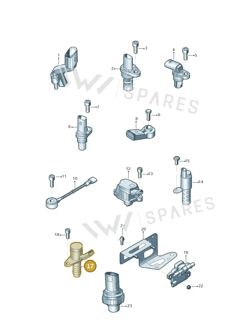 05L906455M — Volkswagen Tiguan 2.0 4Motion (2017-2024) diagram 833906030, position 17