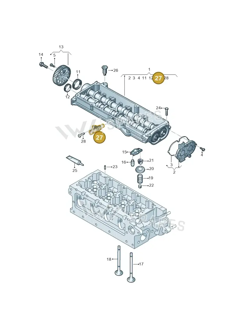 05L907601A — Audi A3 Sportback (2019-2025) diagram 803109520, position 27