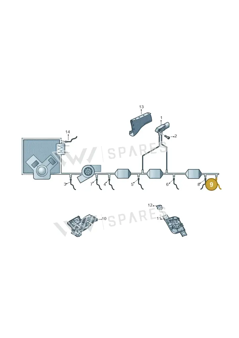 05L907807CC — Volkswagen Golf (2019-2025) diagram 780906150, position 9
