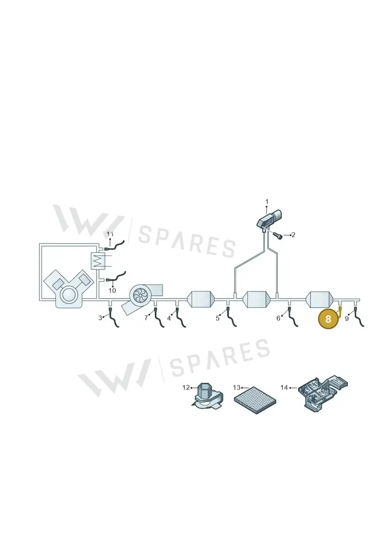 05L907807CS — Volkswagen Arteon (2017-2025) diagram 828906015, position 8