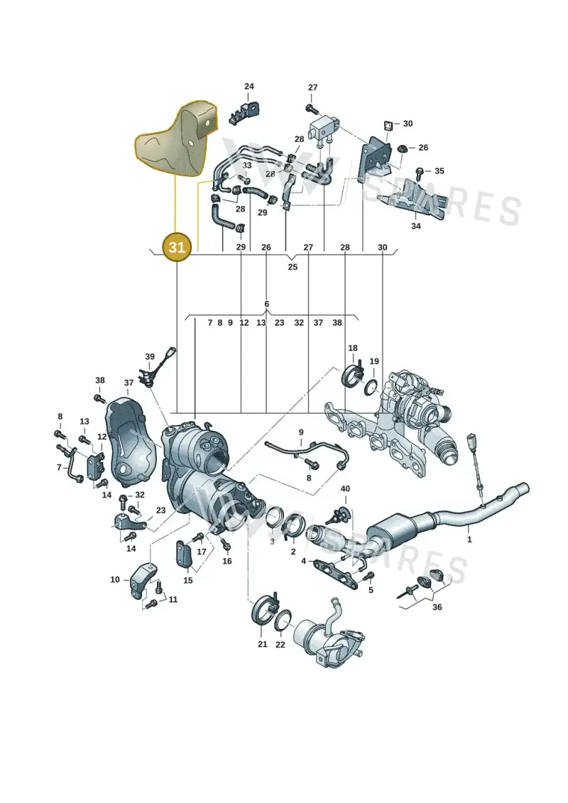 05L971461C — Volkswagen Caddy Maxi Kombi (2020-2024) diagram 2ka253070, position 31